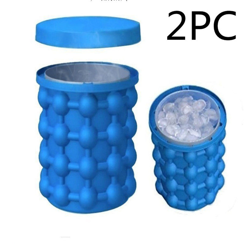 "Quick Freeze Silicone Ice Bucket for Rapid Ice Making and Storage"