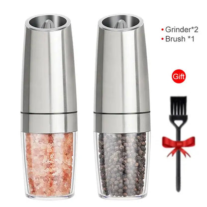 Electric Pepper Mill Sets,Herb Coffee Grinder,Automatic Gravity Induction Salt Shaker Grinders Machine,Led Light Spice Mill Tool