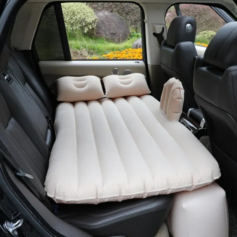 Ultra-Soft Flocking Environmental Fabric Car Inflatable Bed Air Cushion Bed Car Travel Bed Portable and Comfortable